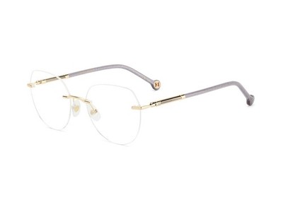 Carolina Herrera HER 0235 LYW  Brille Brillenfassung Brillengestell Randlos Gold
