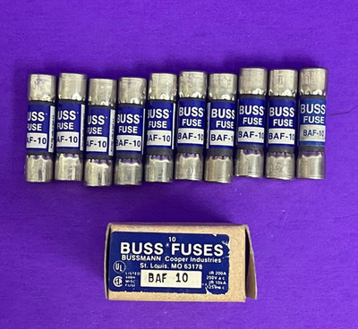 Bussmann BAF-10 Fast Acting Fuse 10A 250V [Lot of 10]