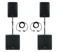 DJ PA Aktiv Komplett Anlage Gesangsanlage Set...