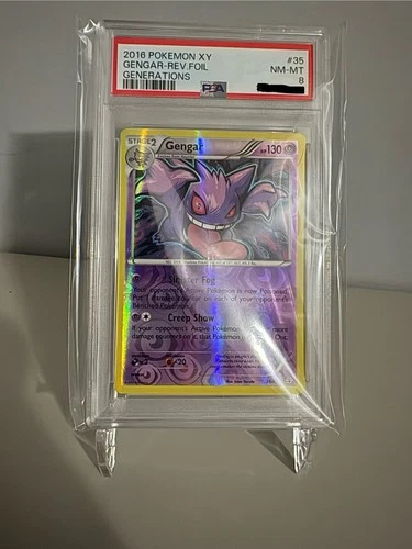 POKÉMON GENGAR XY GENERATIONS REVERSE HOLO RARE #35/83 PSA 8