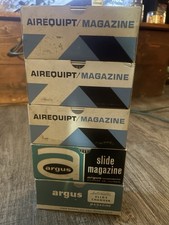 Vintage Lot Of 7 Automatic Slide Changer Magazines With Boxes. Argus  Airequipt