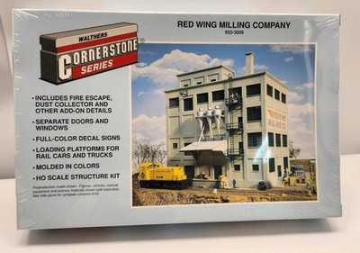 WALTHERS CORNERSTONE HO RED WING FLOUR MILL KIT #933-3026 SEALED C73