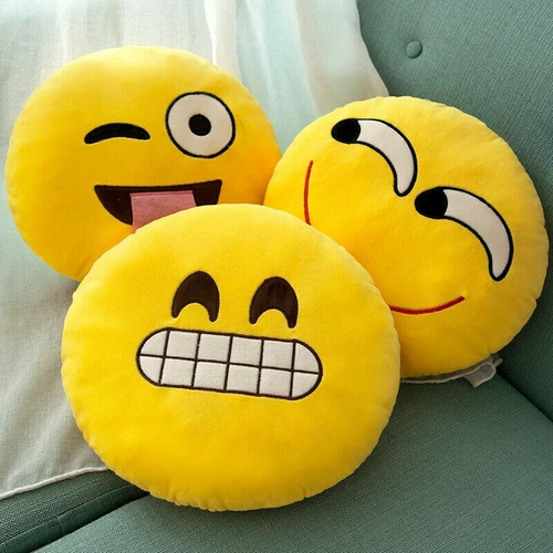 Kindergeschenk Emoji Soft Cushion Kissen Smiley Emoticon Plüschtier 33cm - Bild 5 von 42