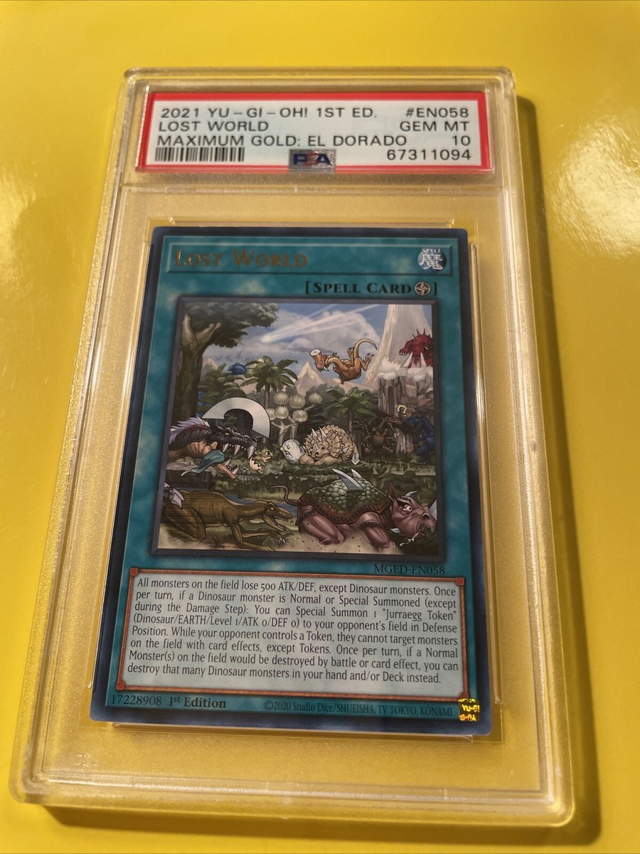 YuGiOh LOST WORLD #MGED-EN058 🔥PSA 10 GEM MINT🔥1st EDITION-2021