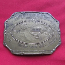 Southern Comfort Mississippi Old Drink Vintage Belt Buckle Brass -Smith & Wesson