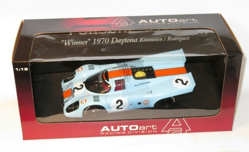 1/18 original AUTOart Porsche 917 K Gulf Racing 1970 vainqueur Daytona 24 heures  - Photo 1/4