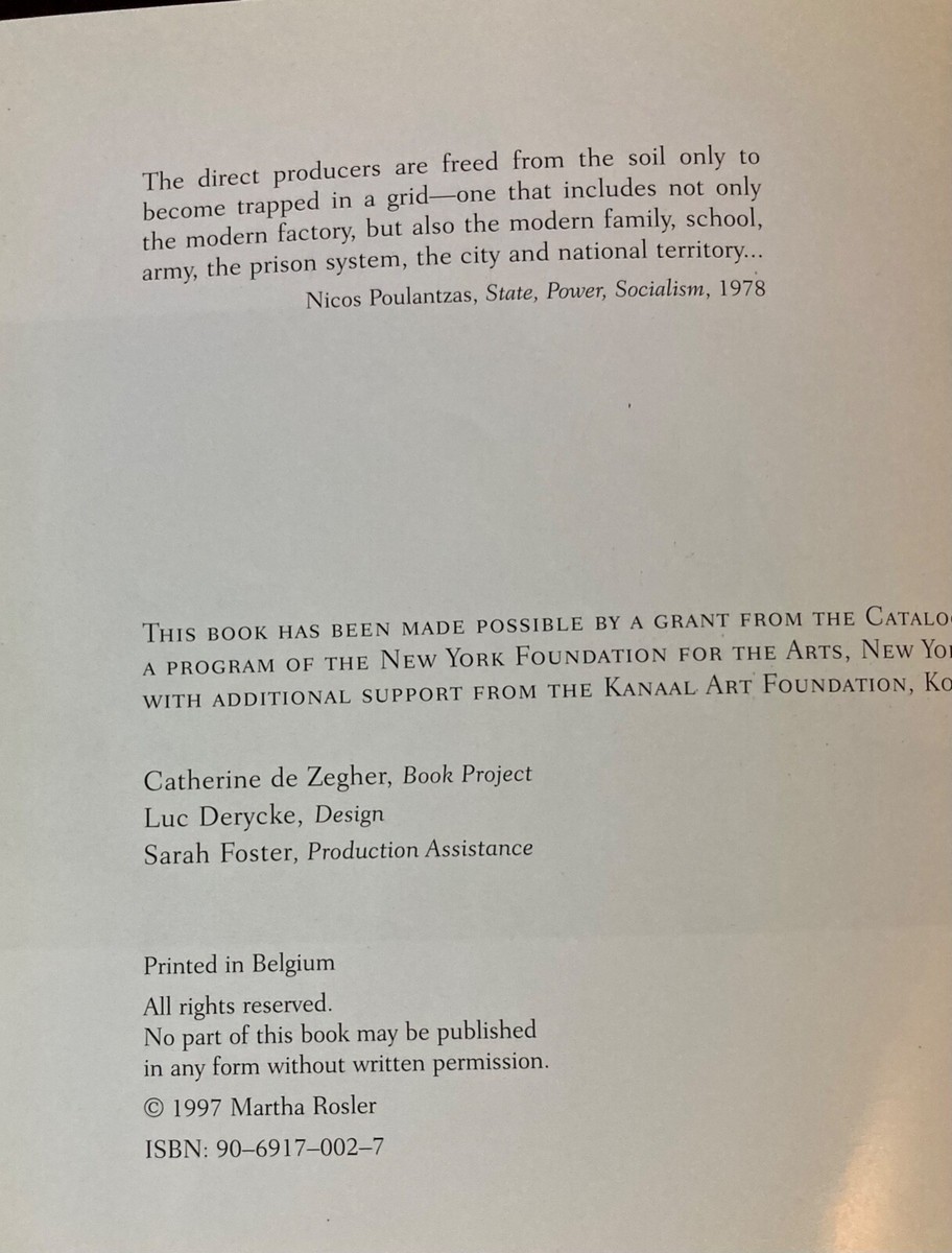 RIGHTS OF PASSAGE - Martha Rosler & Anthony Vidler