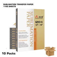 1100 Sheet A-SUB Sublimation Transfer Paper 13x19 120g for Inkjet Bulk Wholesale