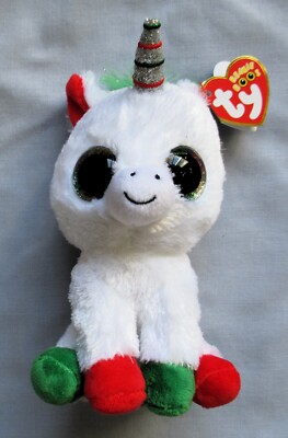 Ty Beanie Babies 36222 Boos Candy Cane The Christmas Unicorn Boo