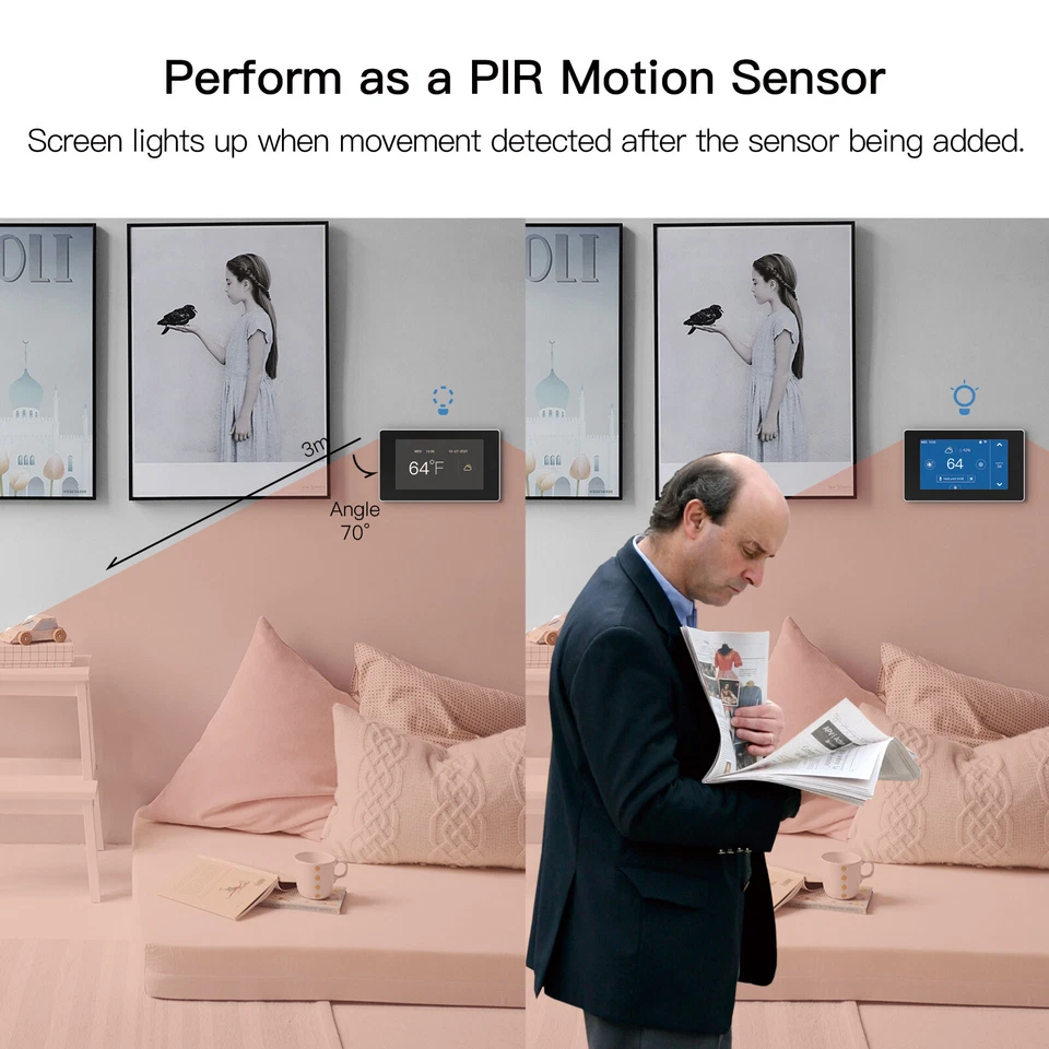 MOES WiFi Smart Programmable Thermostat For Home Zone Remote Sensor APP Control - Image 2 of 4