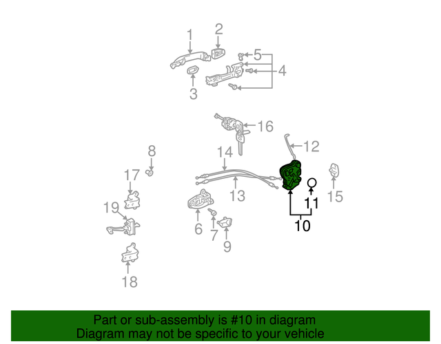 Genuine Toyota Door Lock Actuator Motor 69040-02120 | eBay