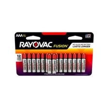 Rayovac Fusion AAA 1.5V Premium Alkaline Non-Rechargeable Batteries 16 pk