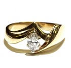 GIA 14k yellow gold .65ct marquise D I1 engagement diamond engagement ring rare — photo 2