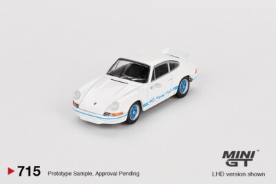 Mini GT 1:64 Porsche 911 Carrera RS 2.7 Grand Prix White with Blue