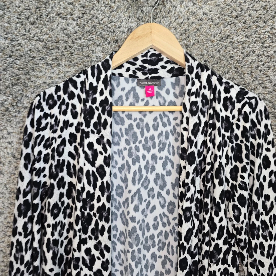 Кардиган женский Vince Camuto средний черный анималистический принт открытый передний эластичный дамский - Изображение 4 из 4