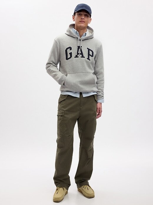 GAP Gray Logo Pullover Cotton Hoodie Men's Size 510981-02-1 GAP Gray Logo Pullover Cotton Hoodie Men's Size 510981-02-1