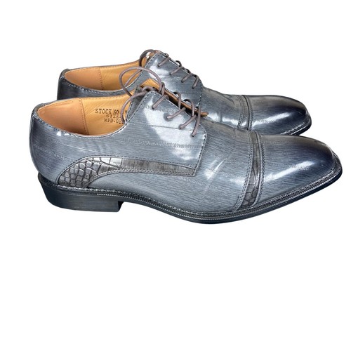 Antonio Cerrelli italienische Herrenschuhe Größe 9,5 grau schwarz ombre
