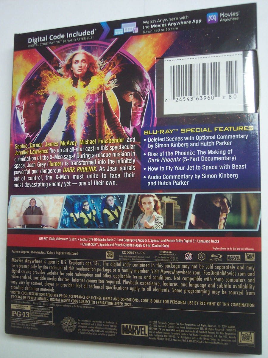 X-Men.DARK PHOENIX。 X-Men: Dark Phoenix (Blu-ray), 20th Century Fox, Action