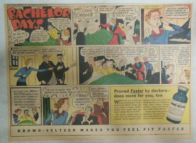 Bromo-Seltzer Ad: Neighbors Loud Music ! from 1930's Size: 11 x 15 inches