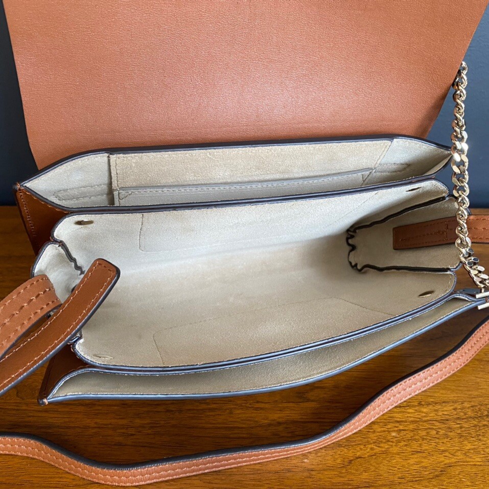 Chloé Faye Small Crossbody Bag in Smooth Leather Suede Calfskin