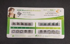 50 Sets Dental Metal Bracket MIM Monoblock Mini Roth 022 345 hooks Mesh Base