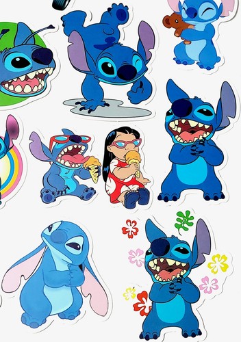 Lelo And Stitch Vinyl Stickers Set Of 16 - Picture 4 of 7