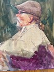 Gerald Spencer, artist, watercolor painting, Self-portrait with woman model — photo 2