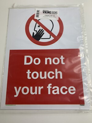 Do Not Touch Your Face Schild 400x300mm 1mm PVC groß Wikinger