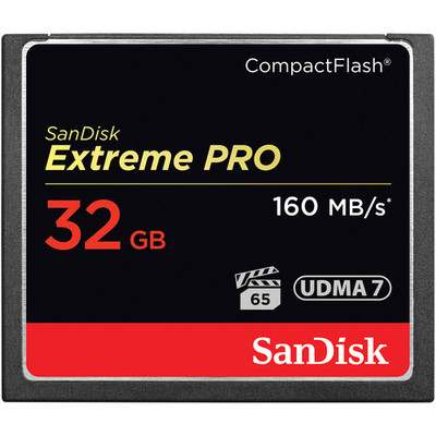 SanDisk 32GB Extreme Pro CompactFlash Memory Card (160MB/s) - Authorized Dealer