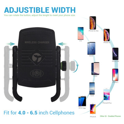 Base Moto Regolabile Supporto Telefono Moto IMESTOU Con Ricarica Wireless 15W - Base Sfera Alluminio, Rotazione 360° IMESTOU Supporto Moto - Foto 6