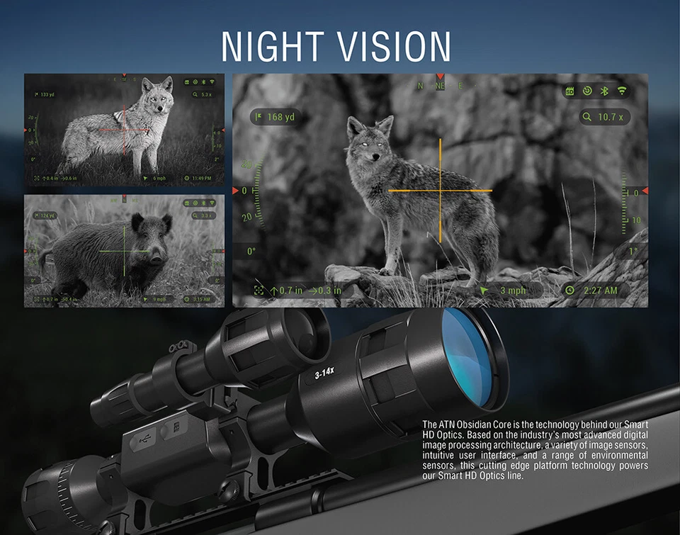 Mira para rifle ATN X-Sight 4K Pro 5-20x inteligente día/noche Ultra HD Foto 3 de 4