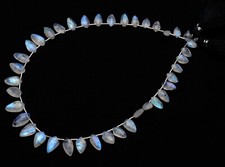 Rainbow Moonstone Beads for Jewelry Making 7x5 to 11x7mm Size Shield Shape 12"