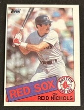 1985 Topps Reid Nichols Baseball Card #37 Red Sox OF VG O/C