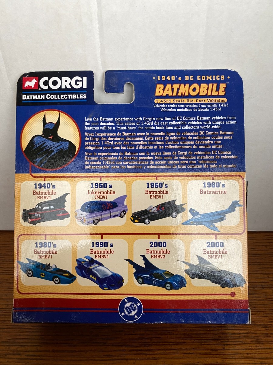1/43 CORGI BATMAN 1940'S DC COMICS BATMOBILE BLACK | eBay