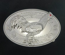 MADE BY ORDER MEN BELT BUCKLE HANDMADE STAINLESS STEEL COCK FIGHTER ROOSTER