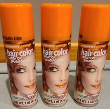 3 pack Goodmark Temporary Hair Color Spray On Wash Out Orange  New 