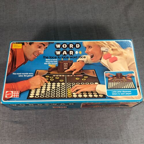 Vintage Mattel Word War Board Game 2 Players Strategy 1978 Complete - Picture 1 of 3