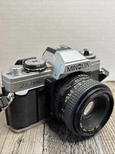 MINOLTA XG-M Film Camera w/ 50mm MD 1.2 Lens Untested Parts/Repair