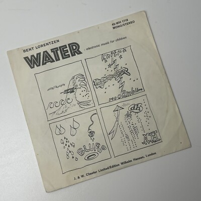 Bent Lorentzen : Water - Electronic Music For Children / 1970 7'' / FREE UK P&P