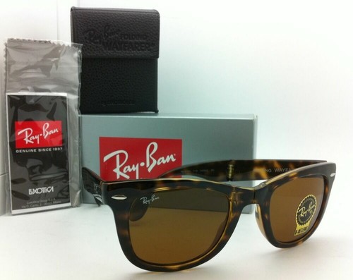Ray-Ban Sunglasses FOLDING WAYFARER RB 4105 710 50-22 Tortoise with Brown  Lenses 805289154624 | eBay