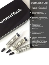 Diamond Paste Kit 3 Syringes 5000 14000 50000 Grit x 5 g (H) 50% Concentration