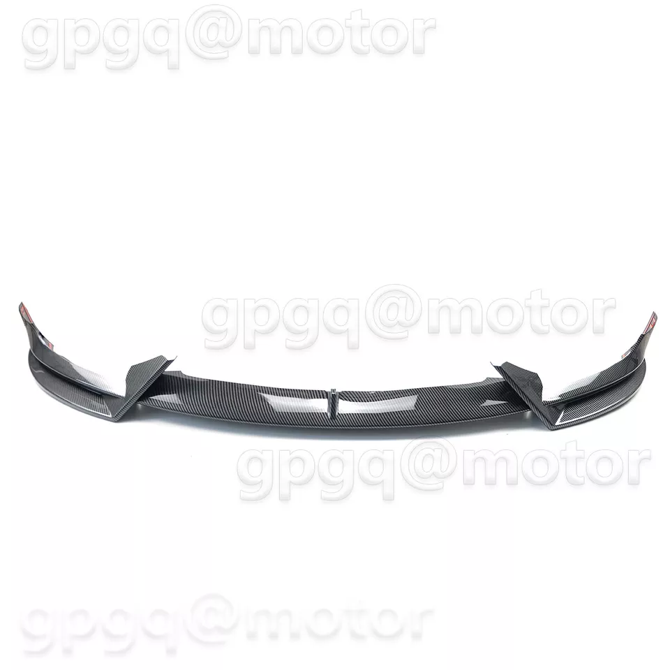 Alerón divisor de labios parachoques delantero de fibra de carbono estilo V para Tesla Model 3 17-2023 Foto 3 de 4