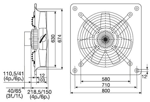 Soler & Palau 630mm Dia Plate Mounted Axial Fan - Three Phase, Brand new unused - Picture 12 of 12