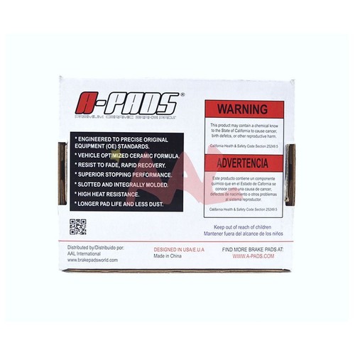 Pastillas de freno delanteras AAL para Ford Five Hundred 2005 2006 2007 (4 piezas) - Imagen 6 de 6