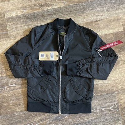 Alpha Industries L-2B Scout Light Weight Flight Jacket Nylon Black XS WJL46000C1