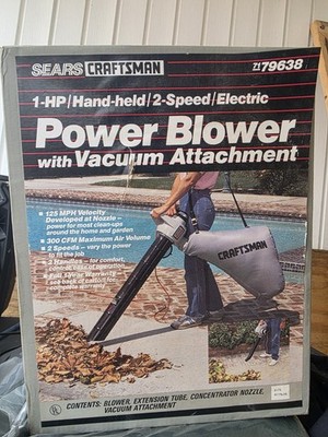 Sears Craftsman Electric Power Blower Vacuum Model# 7179638 VINTAGE NEW In Box