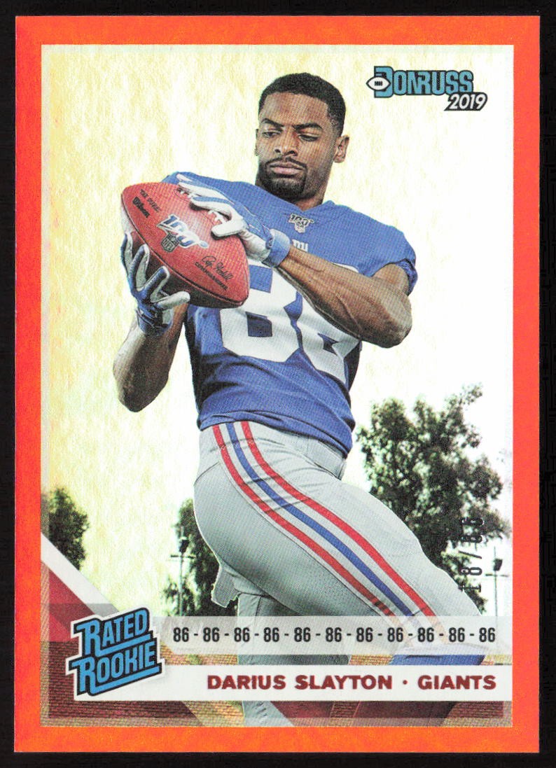 2019 Donruss Jersey Number /86 Darius Slayton #338 Rookie Giants