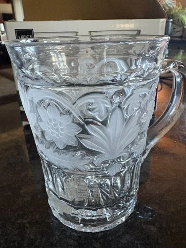 Crystal Mikasa floral trellis mug set of 4 New in Box