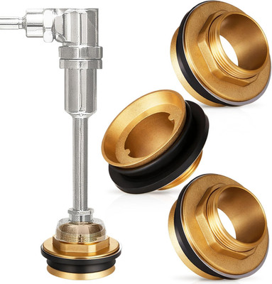 3 Pcs Flush Valve Parts Closet Spud Brass Plumbing Fitting for Toilet Urinal Rep
