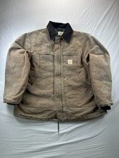 Vintage Carhartt Jacket 2XL Traditional Brown USA Made 90s Quilted Corduroy